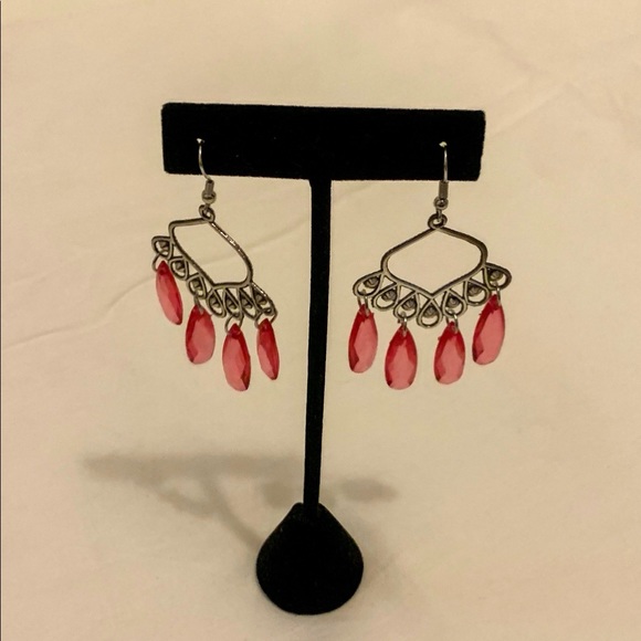Studded Dangle Earrings - Picture 7 of 8